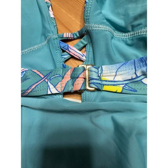 Mod Cloth Tropical Floral One Piece Swim Suit Women Small Resort Beach Trip Fun - Picture 10 of 10